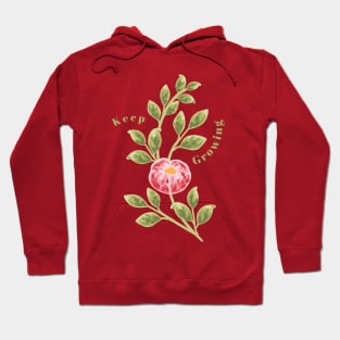 Flower with "Keep Growing" Quote Hoodie